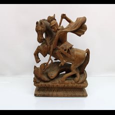 12" Wood Carved St. George SKU C976-117